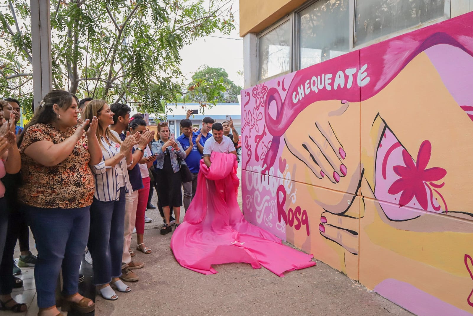 Inauguraron el mural de concientización Un control a tiempo puede